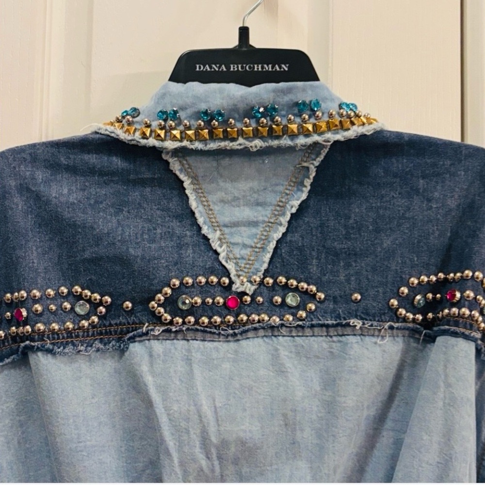 POL Embellished Denim Jacket  SMALL - Picture 4 of 6